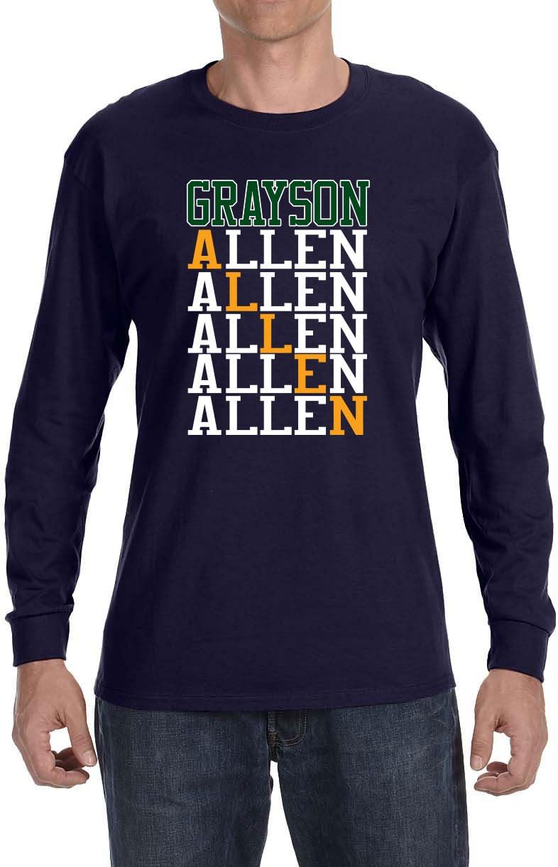 Peg Leg Shirts NAVY Utah Allen Text Long Sleeve Shirt