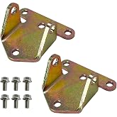 Fudatong Solid Steel Motor Mounts Kit with Bolts for Chevy SBC V8, Pair | Solid steel motor mounts replace upper rubber mount to eliminate engine movement, fits Chevy SBC V8