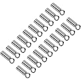 CoCud Barrel End Caps, 1.5mm Inner Diameter, Stainless Steel Smooth Crimp End Cord End Cap Steel Color - (Applications: for Bracelets Necklace Pendant Jewelry Making DIY), 20-Pieces