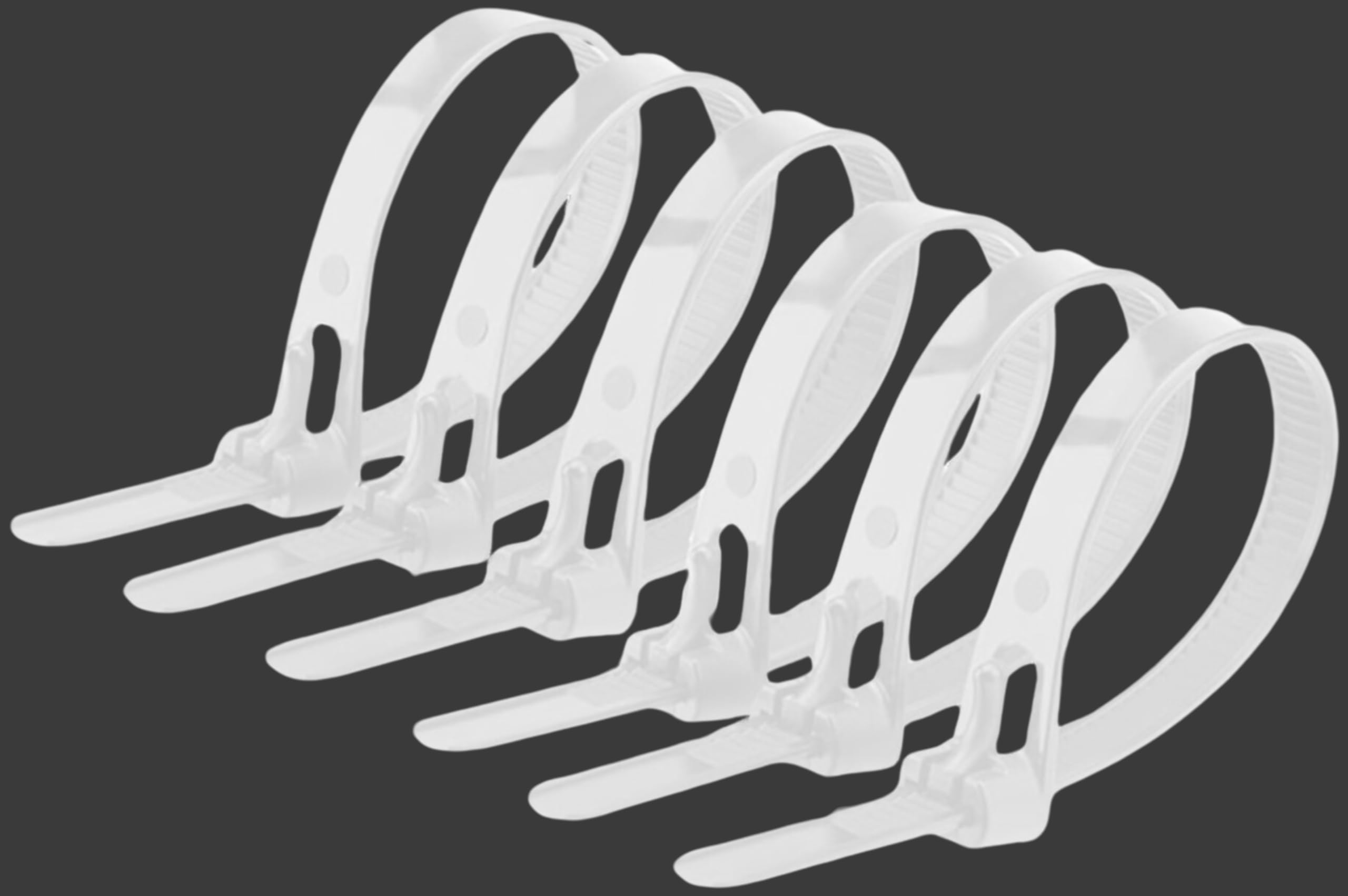 Offgridtec Reusable Self-Locking Cable Ties, 7.6mm x 400mm, Heat and Cold Resistant, Durable Multi-Purpose Cable Organizer for Indoor and Outdoor Use, Pack of 100, White