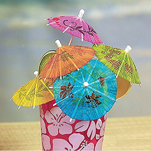BOSHENG Paper Cocktail Drink Parasols - 144 Pieces