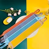 Omenluck 2Pc Bathing Exfoliating Sponge Scrubber Towel Back Shower Supplies Red view 4
