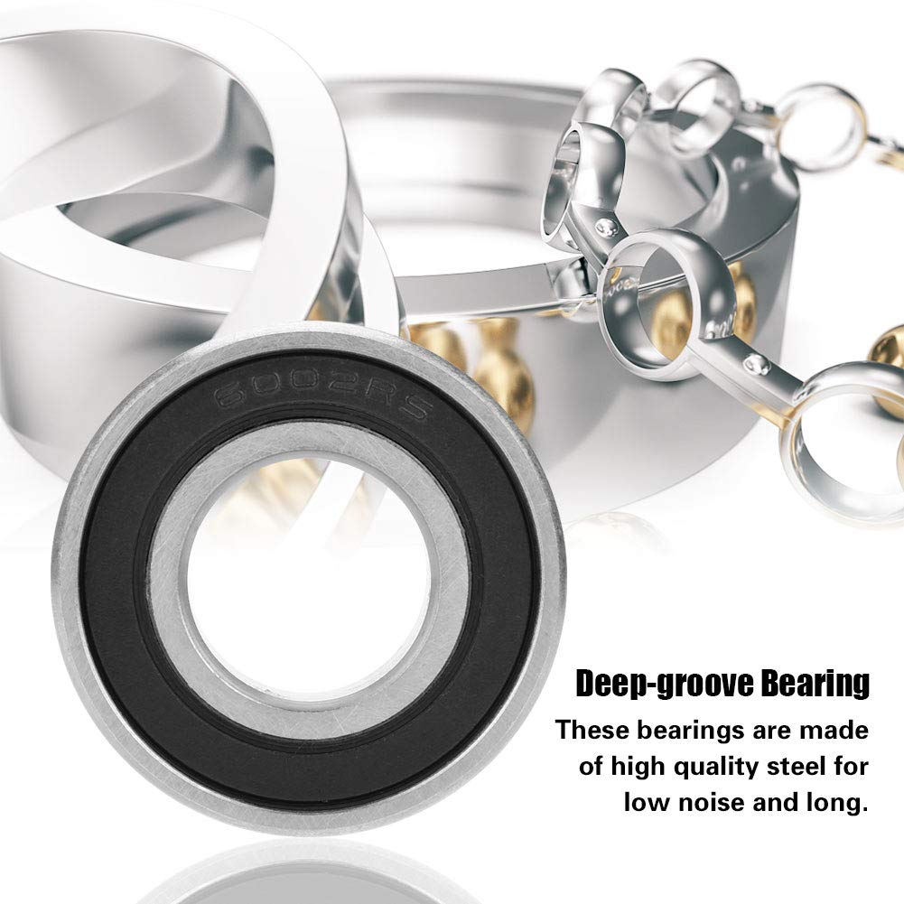 Ball Bearing, 10pcs 6002-2RS Rubber Sealed Deep-groove Ball Bearings - Image 3