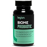 LEGION Biome Probiotic - Natural Probiotics Gut Health Supplement for Women & Men - Probiotic Nutritional Supplements Help Reduce Bloating, Cramping & Gas - Colon Health Probiotic Pills, 30 Servings