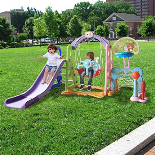 Toddler Climber and Swing Set, Mosunx 3 in 1 Climber Slide Playset w
