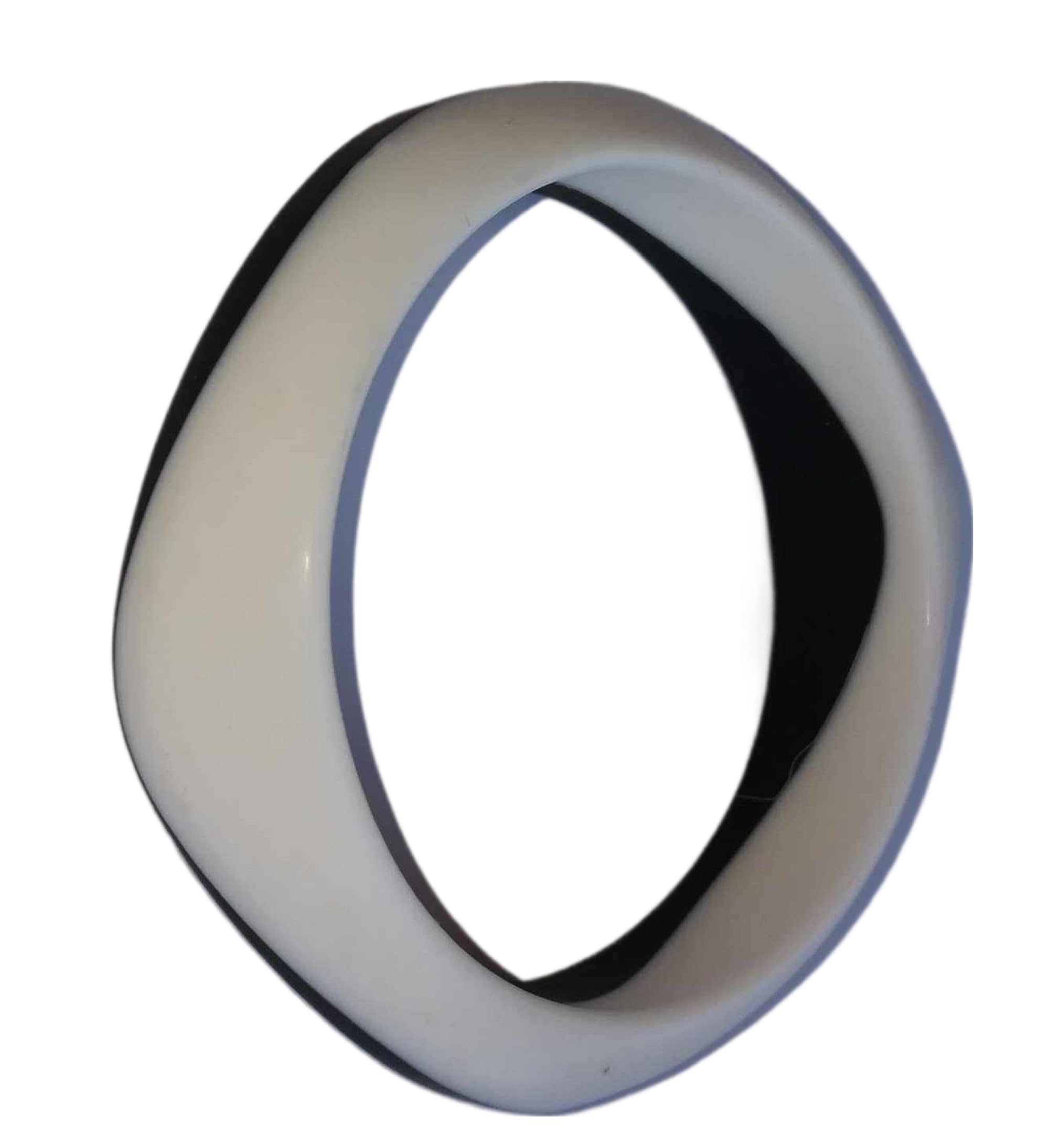 Chuchumz Chew Bracelet Chewelry Bangle Chewy Wrist Band Autism ADHD Biting Stimming Sensory Chew Aid Stim for Adults and Others (Black and White)