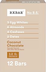 RXBAR Protein Bars, 12g Protein, Gluten Free Snacks, Coconut Chocolate, 22oz Box (12 Bars)