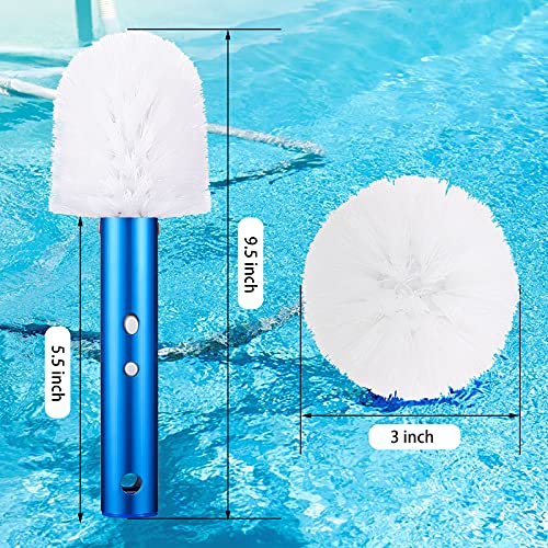 Corner and Step Pool Round Brush, Pool Step and Corner Brush, 180 Degree Rotation Handle Scrub