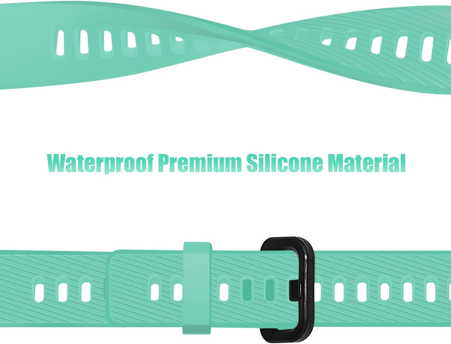 teyiwei Teal Soft Silicone Wrist Strap Compatible for Band 3 Pro Replacement Watch Band Bracelet Compatible with Band 4 Pro - Image 5