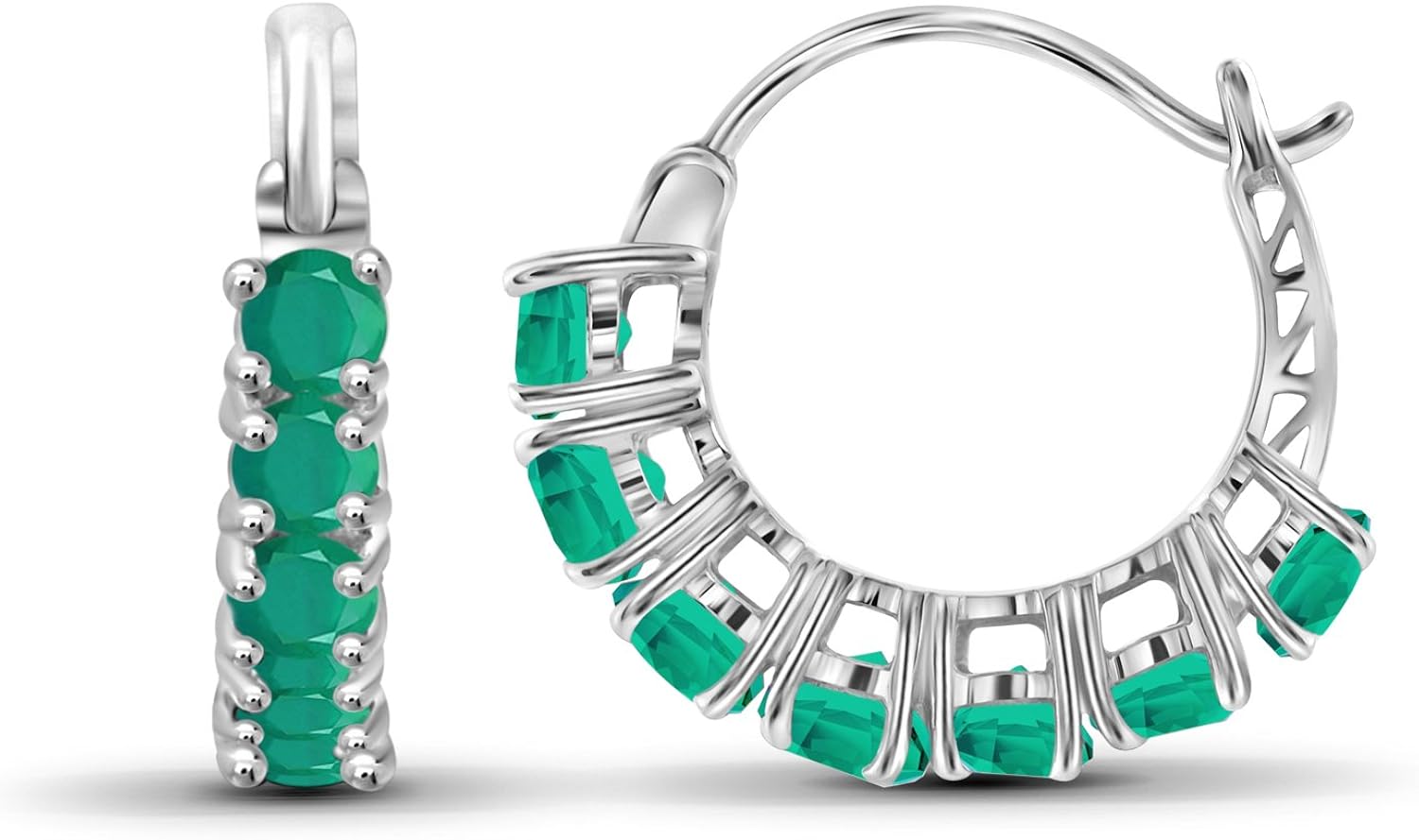 Amazon.com: JEWELEXCESS 1.70ctw Genuine Emerald Gemstone Sterling