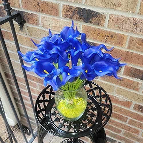 Mandy's 20pcs Royal Blue Flowers Artificial Calla Lily Silk Flowers 13.