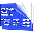 Art3d (2 Pack) 1/8" Thick Plexiglass Sheets - 12" x 12" PET Clear Acrylic Sheets for Art Design, Craft Projects, Signs, DIY in Home, Wedding, Festival,Party,Office