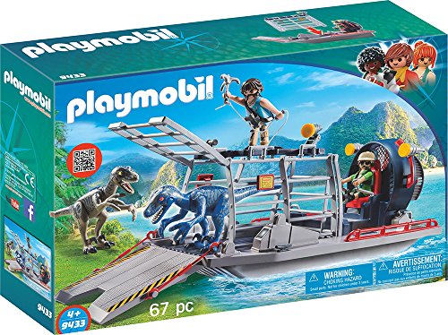 PLAYMOBILÂ® Enemy Airboat with Raptor Building Set