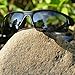 Polarized Sports Sunglasses for Men & Women. Wrap around design provides sun & wind protection. (Matte Black, Smoke) by OZO Fitness