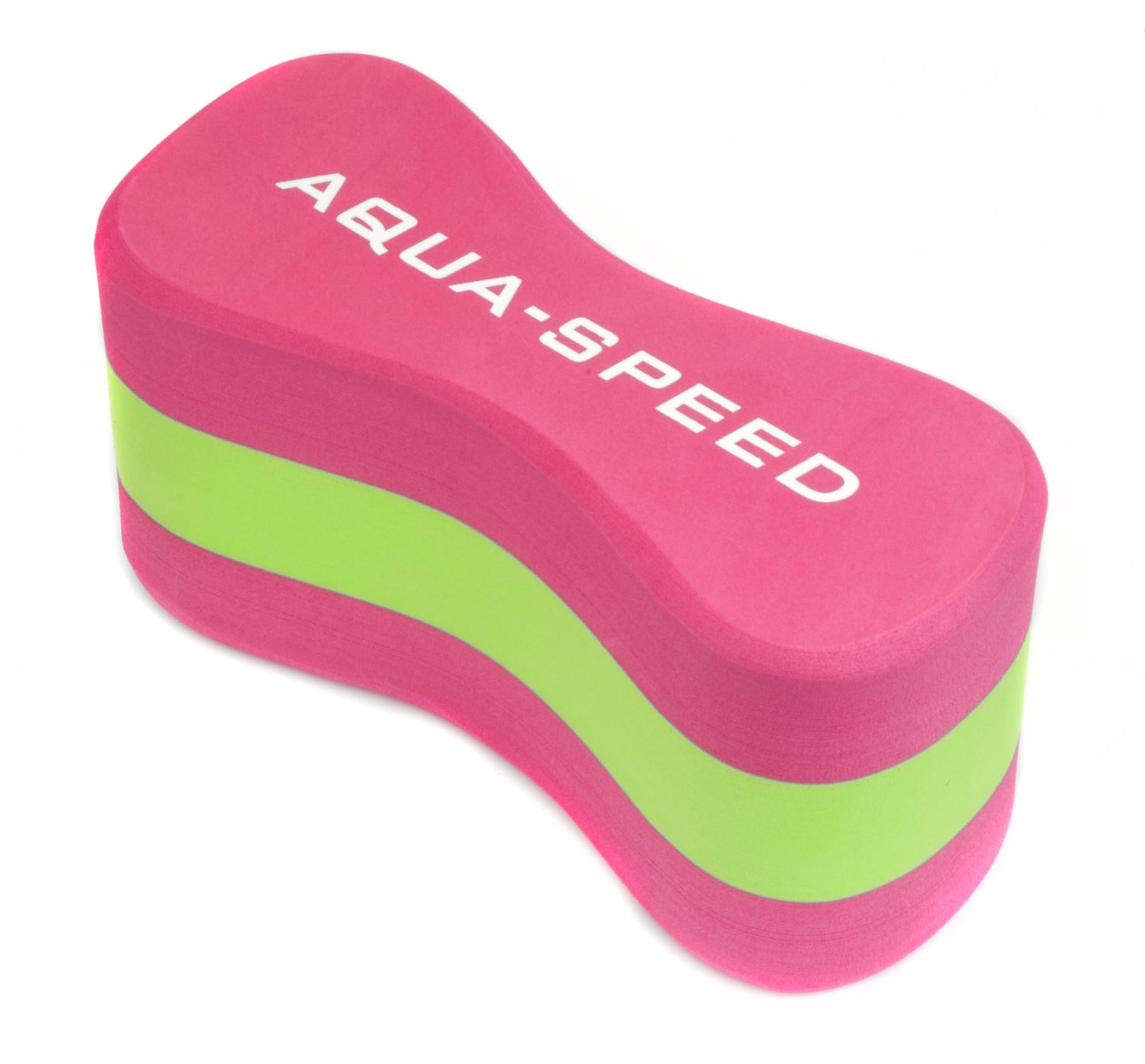 Aqua Speed PULL BUOY buoyancy aid | curved design | 3 layers | swim training | EVA foam | Pink-Light Green
