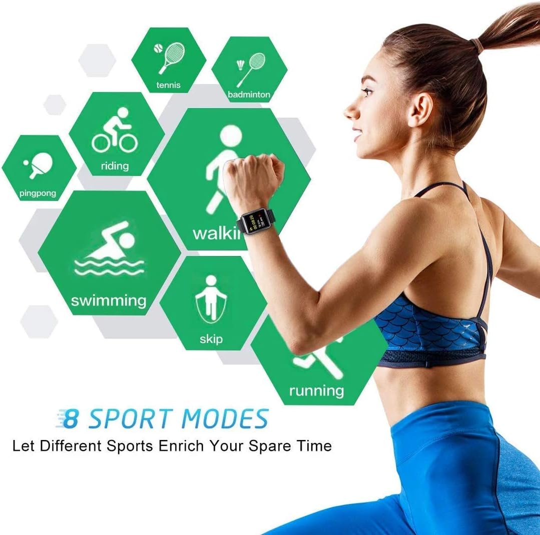 EUMI Smartwatch, Reloj Inteligente con IP67, Pulsera Actividad ...