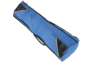 HAOX Trombones Cases, Soft Trombone Bag Case Durable Portable 87cm Length for Tenor Trombone(blue)