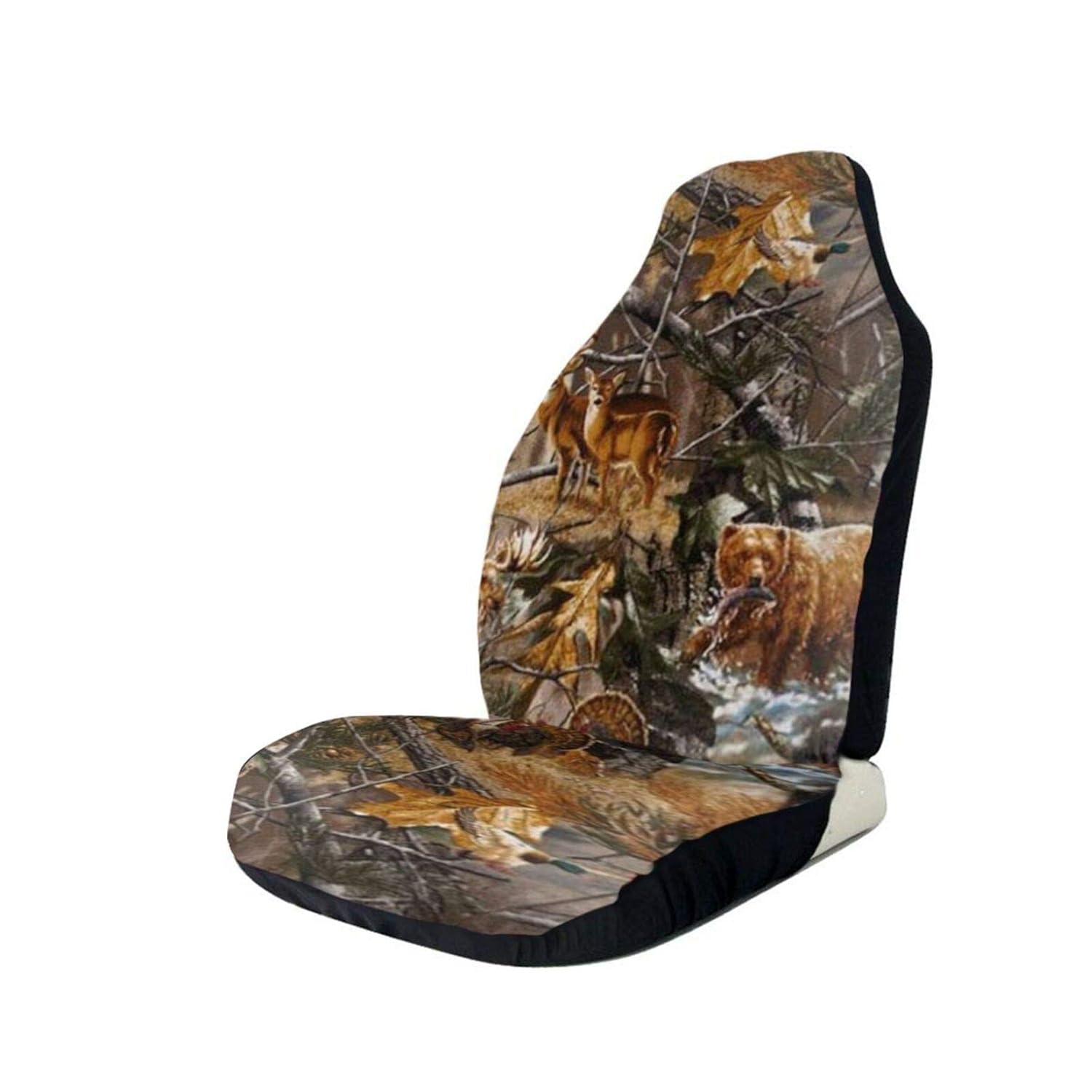Hunting Deer Bear Moose Printed Car Seat Covers Front Seat