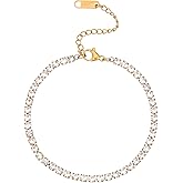 18K Gold Plated Tennis Bracelet for Women 2/3/5mm Cubic Zirconia Adjustable Classic Tennis Bracelet Trendy Wedding Birthday Gift for Her