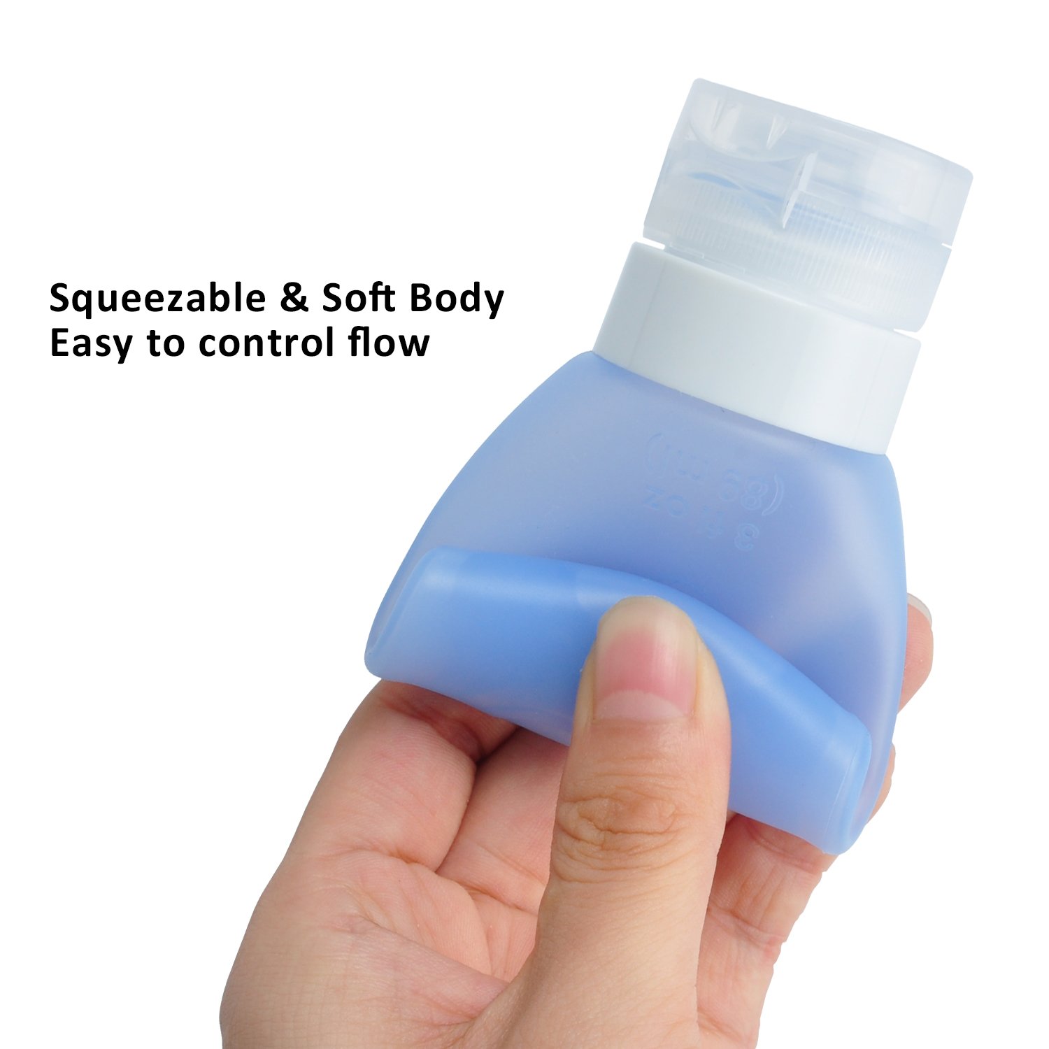 Oursunshine Travel Bottles, Leakproof Silicone Refillable Travel Containers, Squeezable Travel Tube Sets Cosmetic Toiletry Containers for Shampoo Lotion Soap (3oz or 2oz) : Beauty