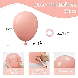 Dusty Pink Balloons 12 inch, Dusty Rose Latex