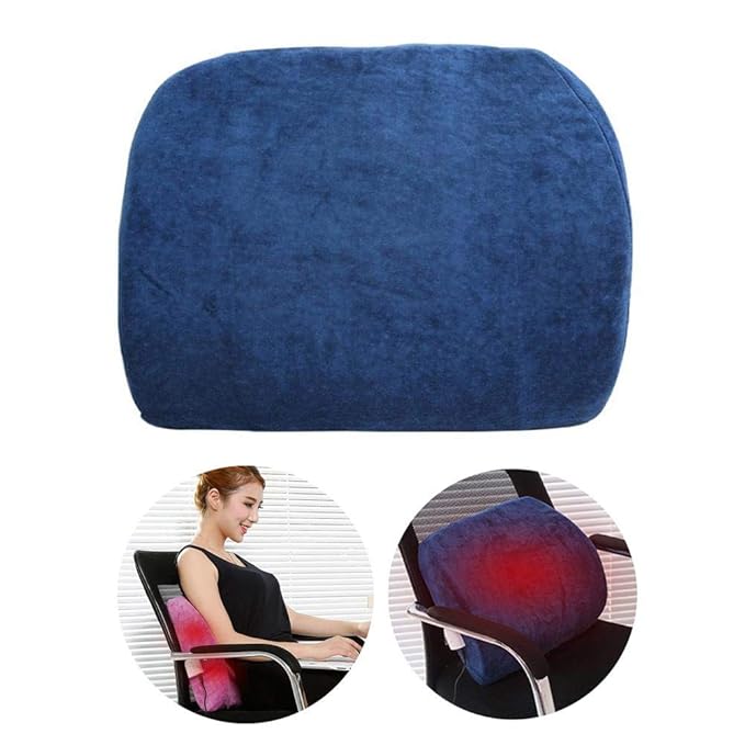 Electric Heated Cushion, USB Heated Lumbar Support Cushion for Back
