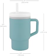 Infantino My 1st Tumbler 9 oz Moody Blue Leak-Resistant Straw Handle view 5