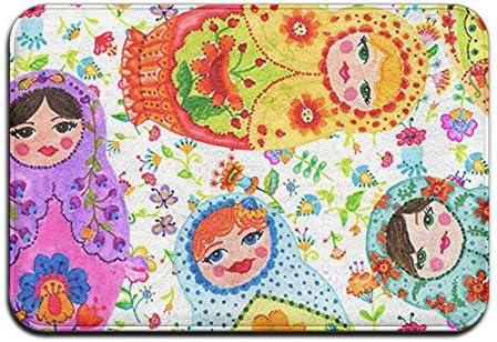 Russian Doll Made To Measure Decorate Antiskid Point Plastic Anti-slip Base 15.7'' W?23.6'' L Protection Entrance Rug Floor Mats Rectangular Doormat