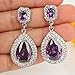 EVER FAITH Women's Austrian Crystal Zircon Teardrop Dangle Earrings