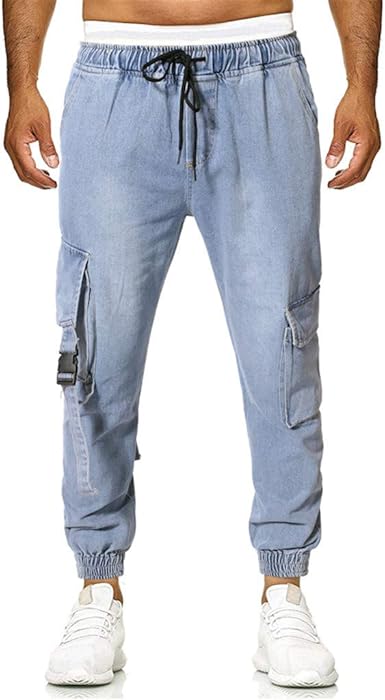 mens multi pocket trousers