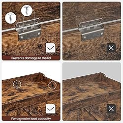 VASAGLE Storage Chest, Storage Trunk with 2 Safety