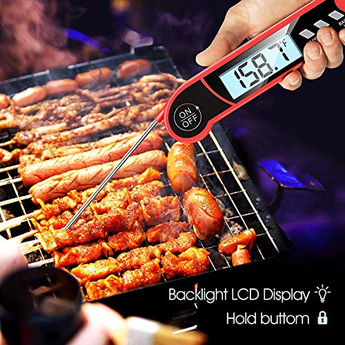 Meat Thermometer, Trofoty Instant Read Digital Meat Thermometer Smart Lcd Display Kitchen Cooking Food Candy BBQ Grill Coffee Milk and Bath Water Temperature Thermometer - Thumbnail 5