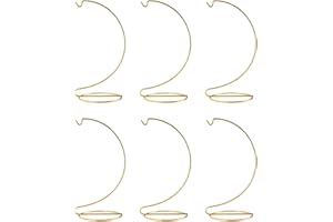 Creative Hobbies® Ornament Display Stand Hanger Holder - 8 Inch Tall Gold ~Pack of 6 Stands