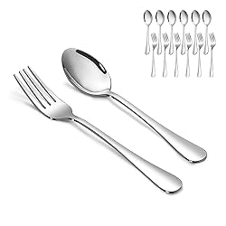 Forks and Spoons Set, 6PCS 6.7" Salad Forks and