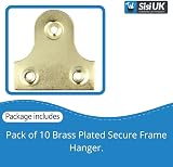 SISI UK Brass Picture Hanging Plates 25mm Pack of 10 Mirror Frame Hangers view 2