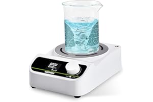 LACHOI Magnetic Stirrer 200-1500RPM Magnetic Stir Plate with Stir Bar Timing Range 1-999min,Max Stirring 5000ml,Lab Magnetic Stirrer Mixer(No Heating/LCD Display)