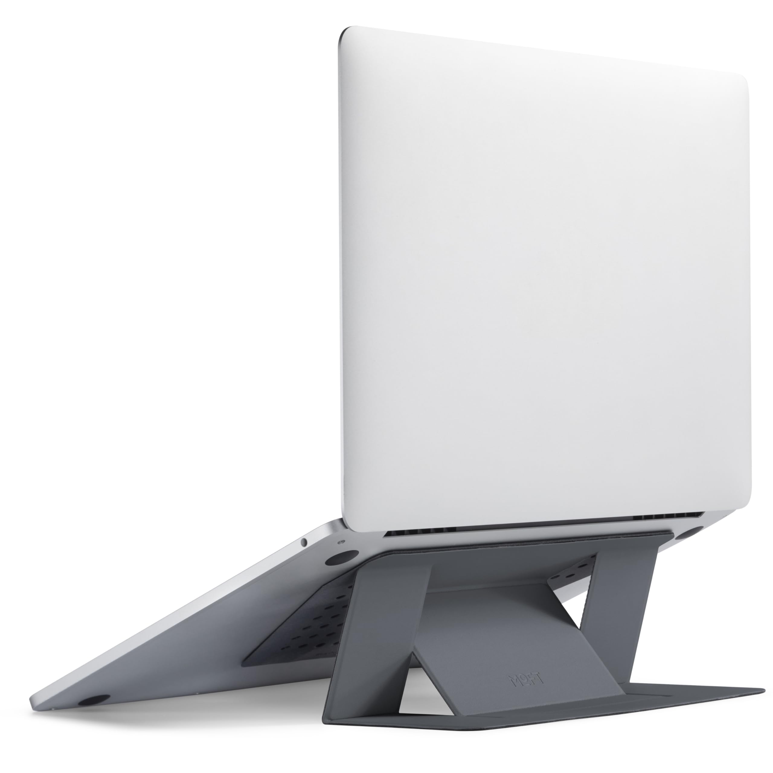 Photo 1 of MOFT Invisible Slim Laptop Stand, Adhesive and Reusable, Adjustable Perfect Viewing Angles, Compatible with Laptops Up to 15.6", Grey