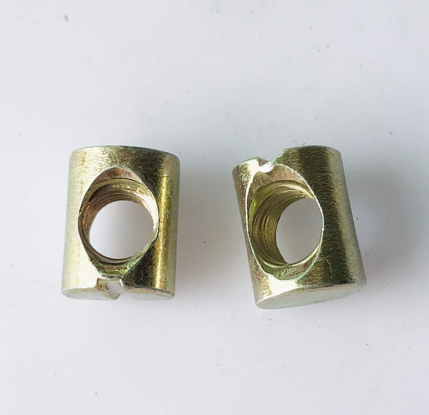 10 Pcs Metric M6 Barrel Nuts Cross Dowels Slotted Nuts for Furniture