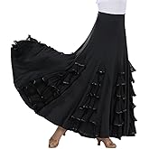 CISMARK® Elegant Milk Silk Ballroom Waltz Dancing Long Swing Skirt One Size