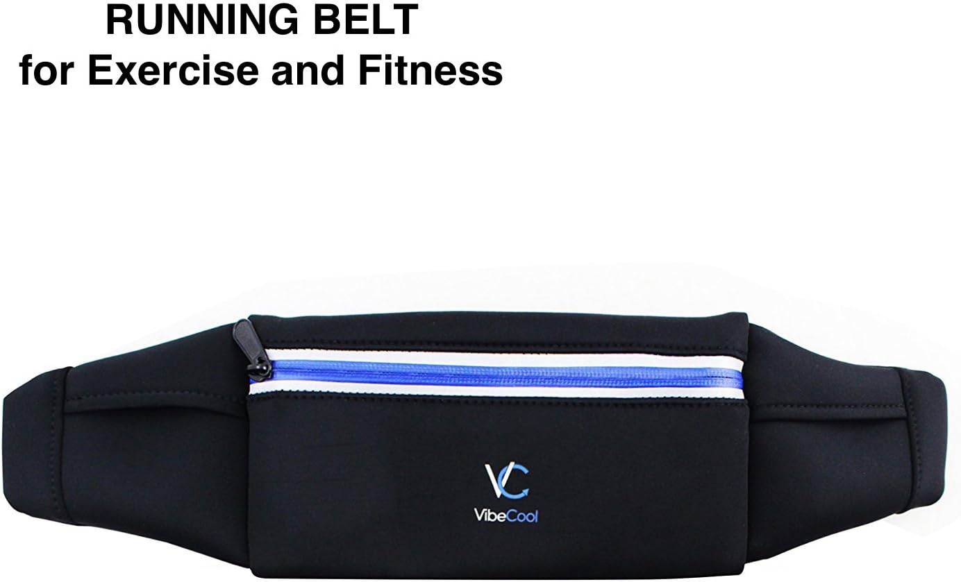 RUNNING BELT​ | A Waist Pack​, Fanny Pack, Pouch | Perfect for Runners Fitness, Travel, Exercise | Gift Giving. Holiday Sale by VibeCool | Use Discount Code for big savings | Prime free delivery