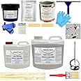 ArmorPoxy Garage Epoxy Floor Kit – Industrial Grade, 2 Part Epoxy Coating for Concrete for Garages, Basements, Workshops, Retail & Automotive Spaces -14 pcs, Covers 300 Sq Ft, Medium Gray