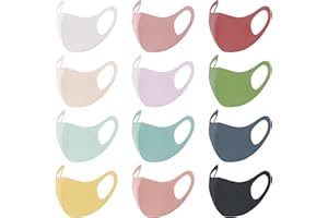 CBC CROWN 12 Pack Unisex Children Dust Protection, Breathable, Washable and Reusable Face Masks, Boys & Girls (12 PACK, SET XII)