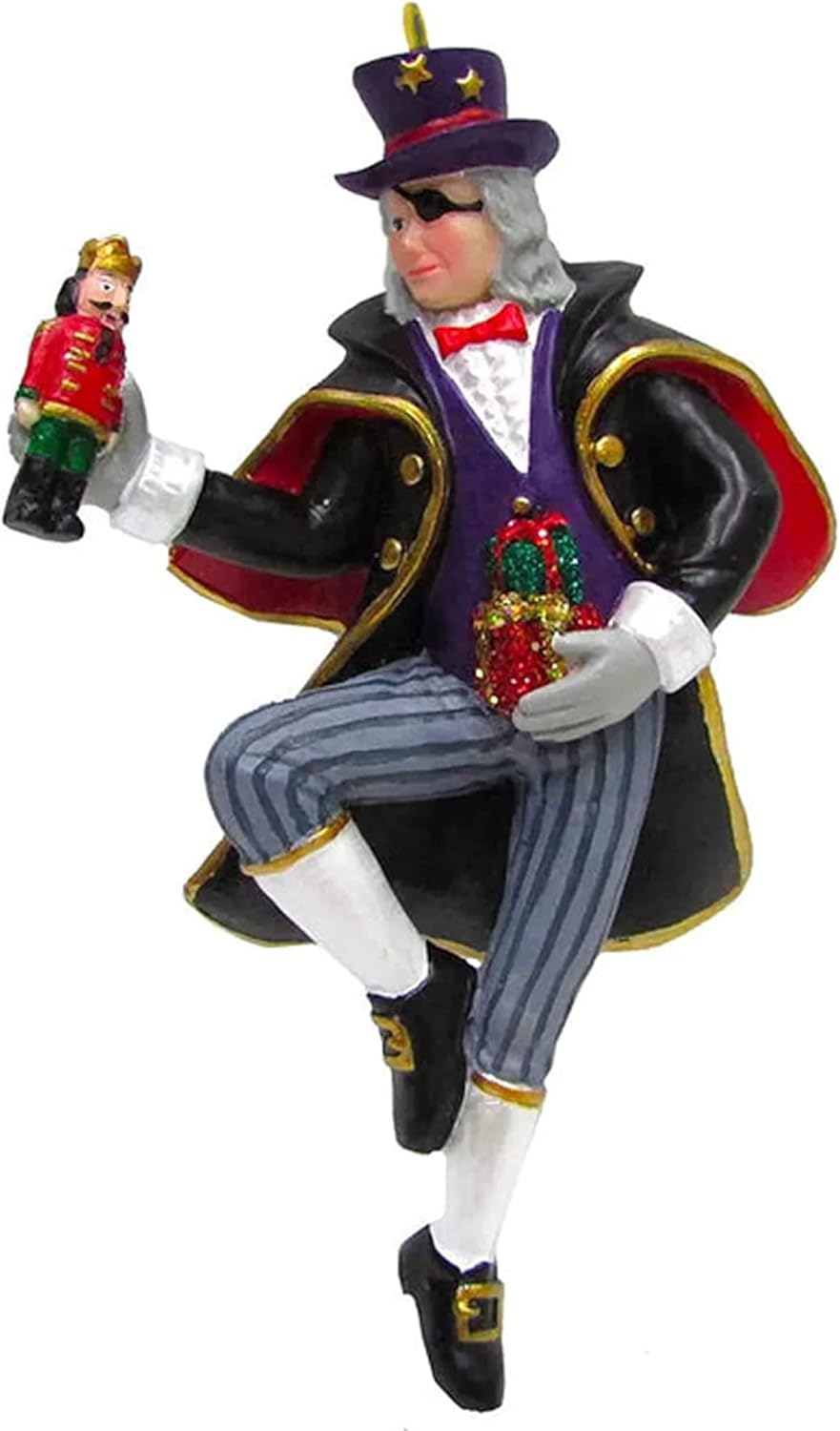 Nutcrackers - Nutcracker Ballet Gifts, Resin Christmas Ornaments for Tree, Nutcracker Ballet Decorations, Uncle Drosselmeyer Xmas Baubles for Holiday Home Decor, Drosselmeyer, 4 Inches
