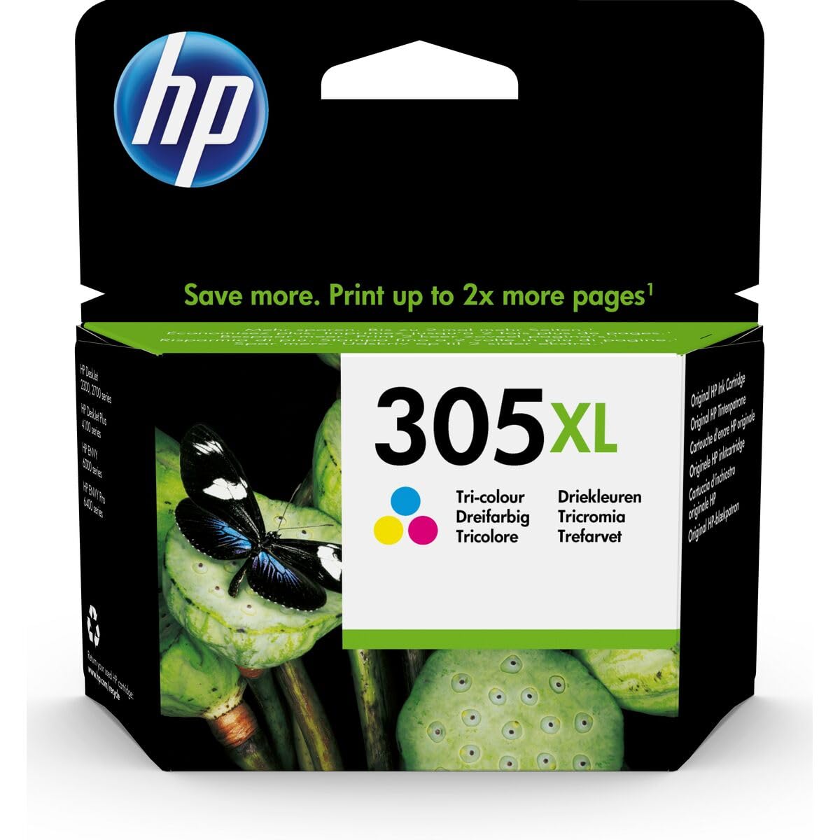 HP Three Colour Ink Cartridge 305XL Large Capacity Original