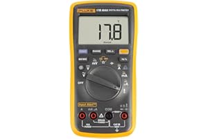 Fluke 17B+ Digital Multimeter, for Electrical Applications, Measures AC/DC Voltage 1000V, Current Measurements to 10A, Resist