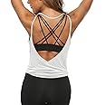 LEXISLOVE Womens Workout Shirts Sexy Open Back Activewear Workout Clothes Sports Yoga Tank Tops