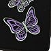 BDK Embossed Neon Purple & Green Butterflies Design Carpet Car Floor Mats for Auto Van Truck SUV-4 Pieces Front & Rear Full Set with Rubber Backing-Universal Fit