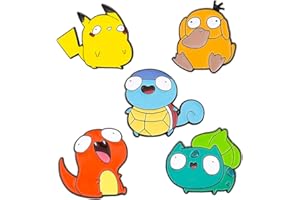 SHLAQIWA Cute Enamel Pins Set Cartoon Brooch Lapel Pins for Backpacks Funny Pins Kawaii Badge Pins for Clothing Bags Hats Decorations Girls Boys Women Gift