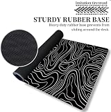 HGWALP Large Gaming TOPO Mouse Pad Black and White Topographic 31.5 x 11.8 view 4