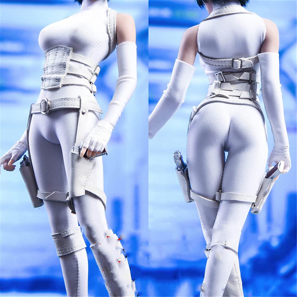 HiPlay Figura in scala 1/6 vestiti per bambola, mantello lungo, body e calze, costume per action figure femminili Phicen/TBLeague CM105(C) da 30,5 cm